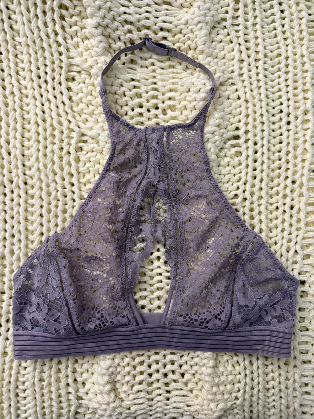 Victoria's Secret Lavender Lace Halter Bralette
